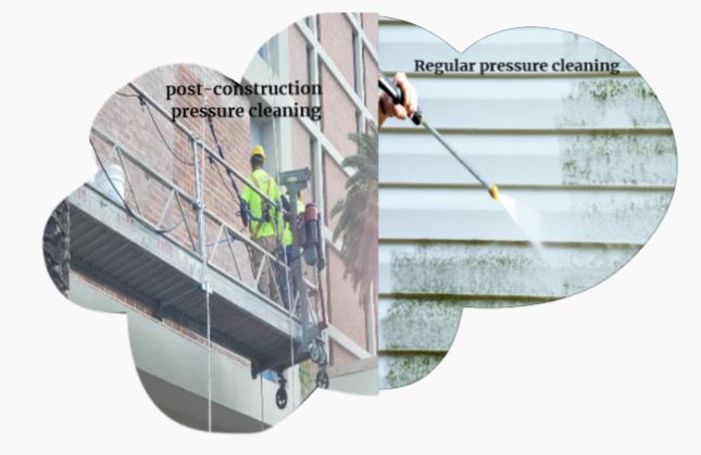 Difference between post construction pressure cleaning and regular pressure washing