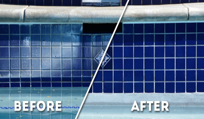Swimming Pool Tile Cleaning:
