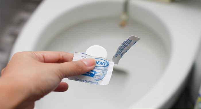 Clean your toilet with a denture tablet
