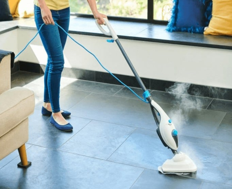 Cleaning grout with a steam cleaner